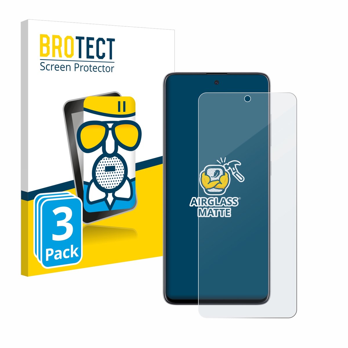 BROTECT - Screenprotector voor Samsung Galaxy A51 5G / A51 - Folie Beschermfolie Beschermglas matte 3 Stuks