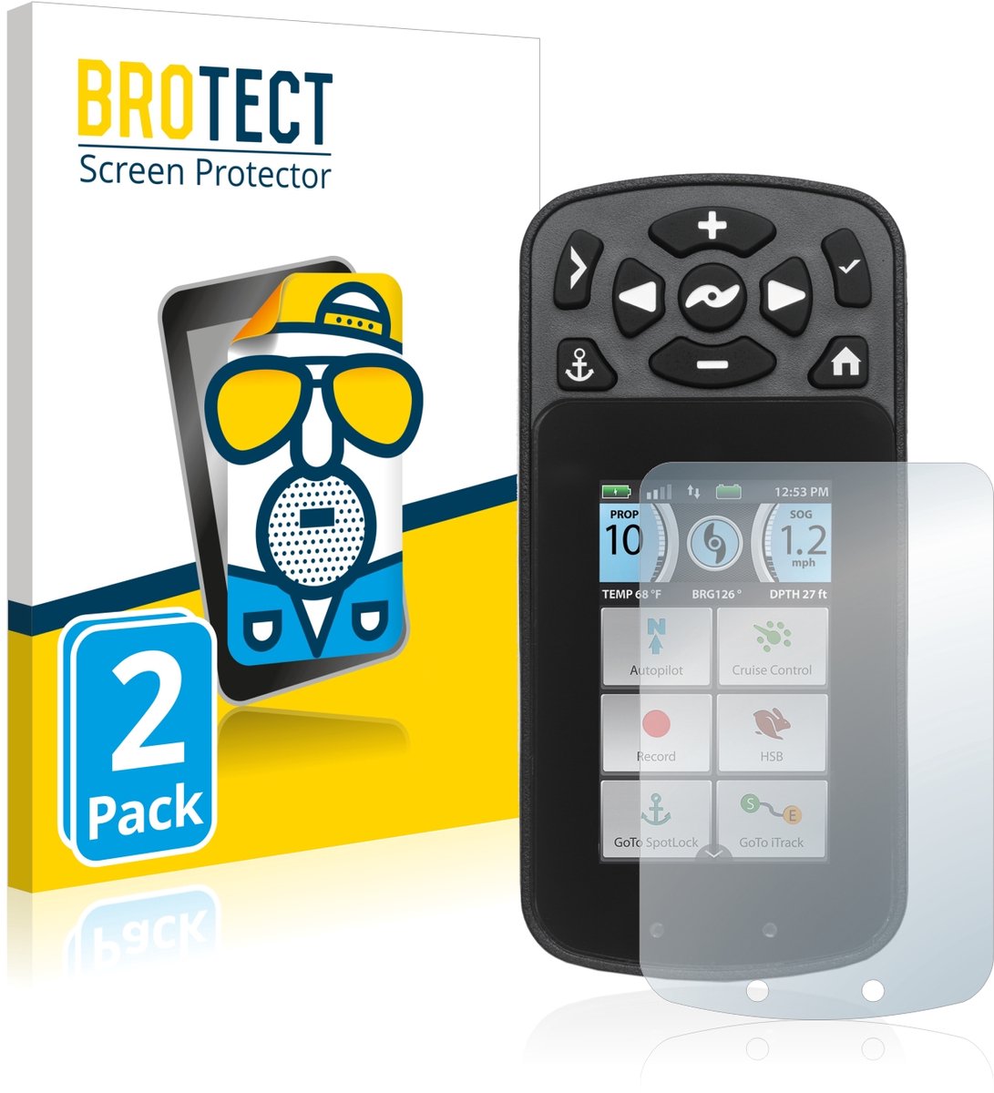 BROTECT - Screenprotector voor Minn Kota I-Pilot Link - Folie Beschermfolie matte 2 Stuks