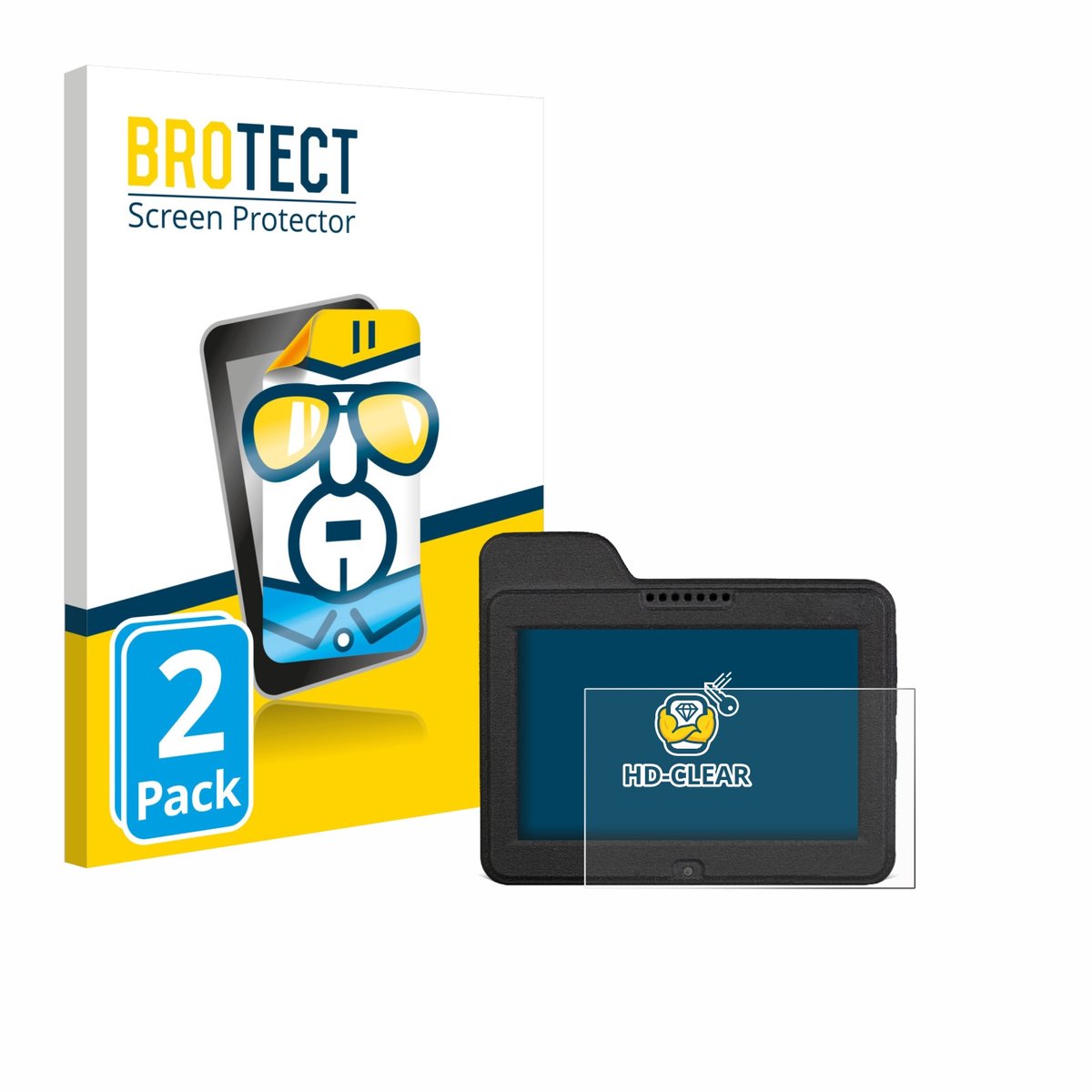 BROTECT - Screenprotector voor Naviter Omni - Folie Beschermfolie transparant 2 Stuks