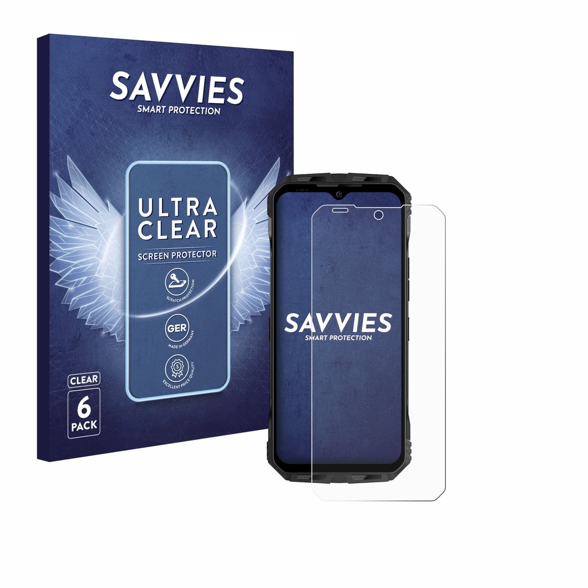 Savvies - Screenprotector voor Doogee V Max S - Folie Beschermfolie transparant 6 Stuks