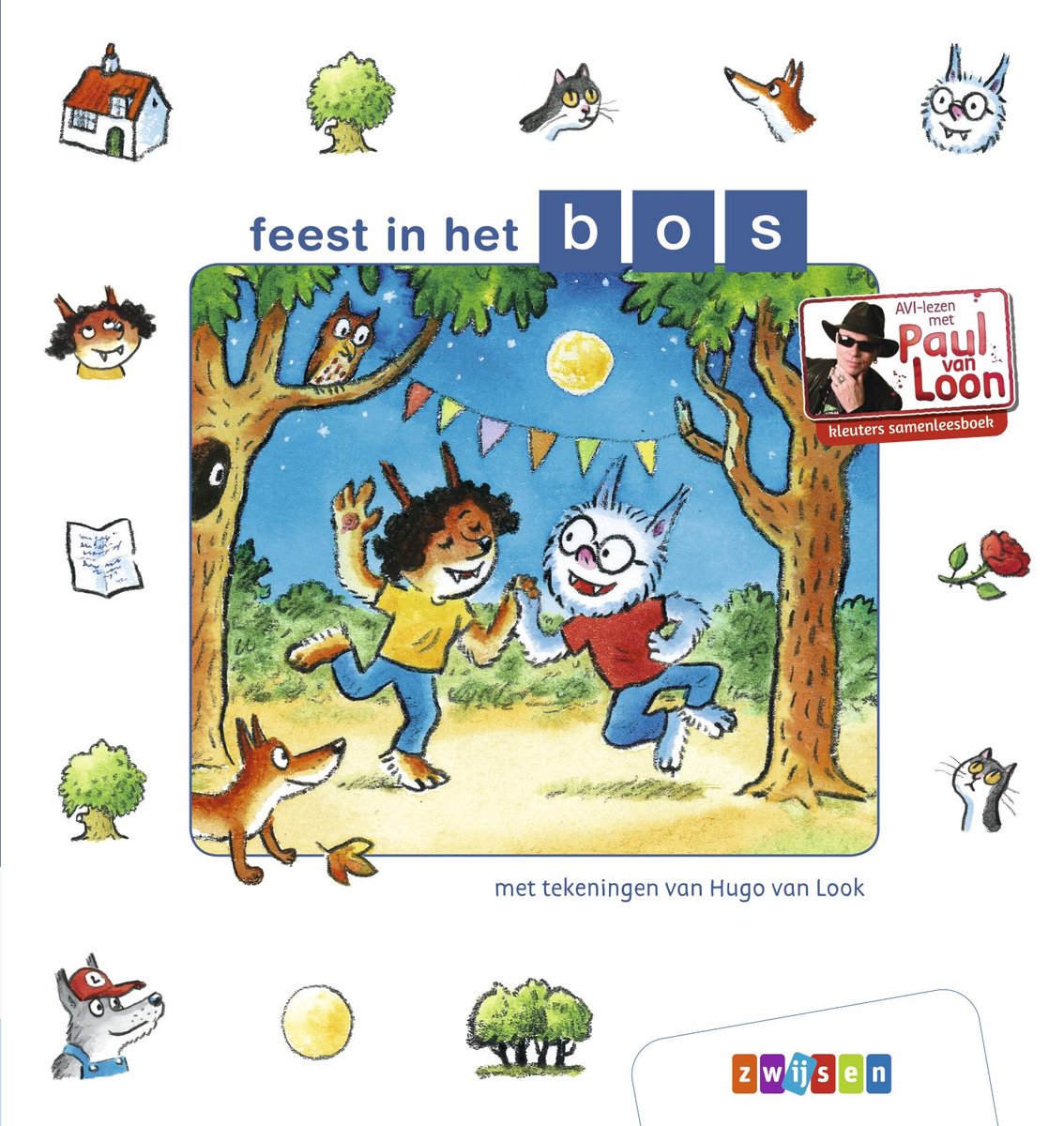 Omslag van AVI-lezen met Paul van Loon - feest in het bos