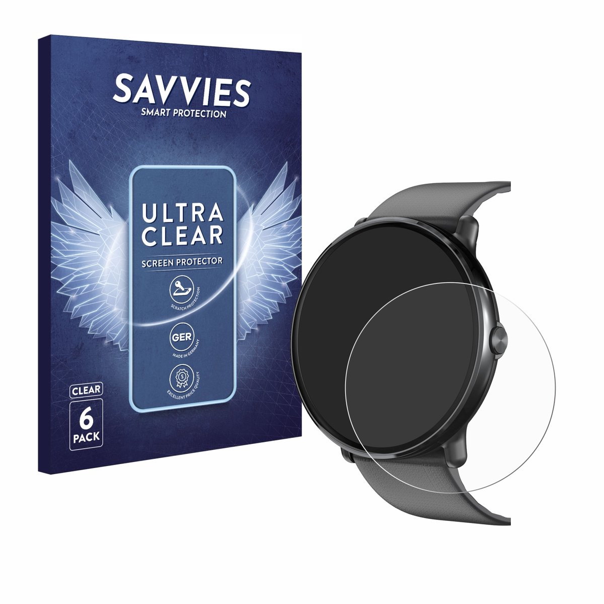 Savvies - Screenprotector voor Gerpeng S66 1.43" - Folie Beschermfolie transparant 6 Stuks