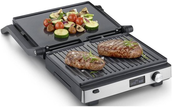 Severin 2380 Contactgrill Zwart, Zilver — afbeelding 4