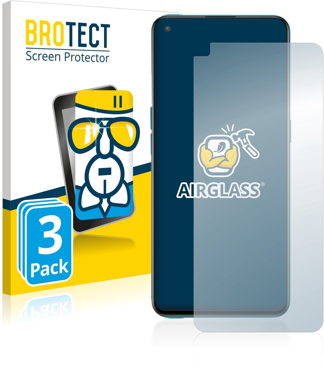 Screenprotector 3 Stuks voor OnePlus Nord CE 5G Beschermglas transparant