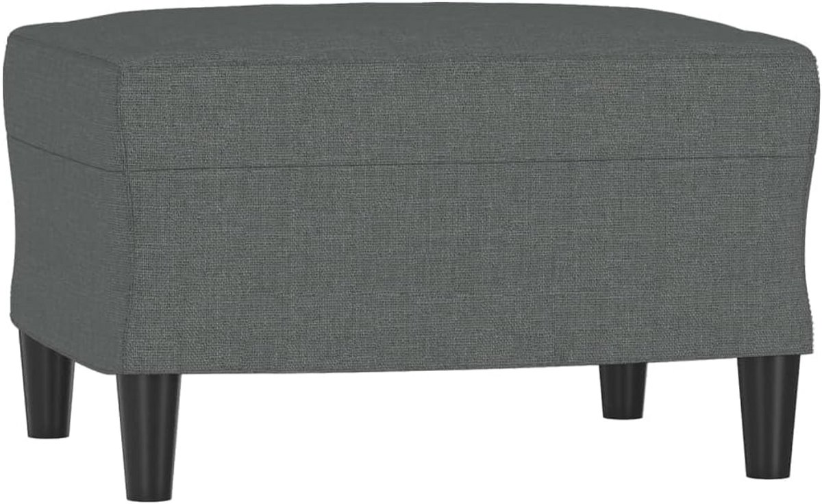 Comfortabele Voetenbank Stof Donkergrijs 60x50x41 cm