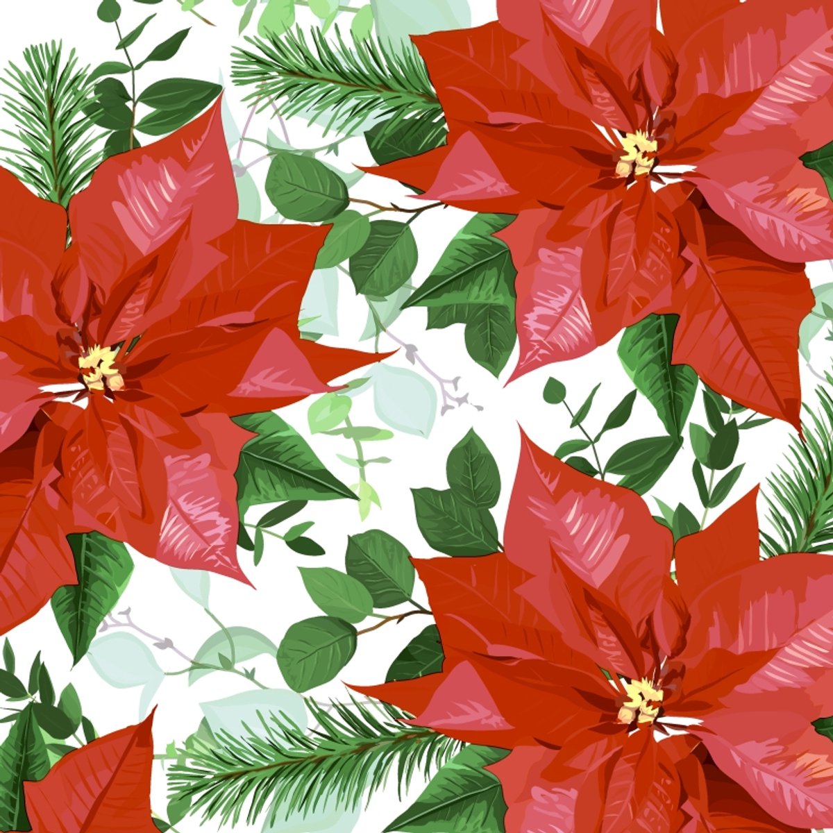 P+D - Cocktail servetten - Floral Christmas