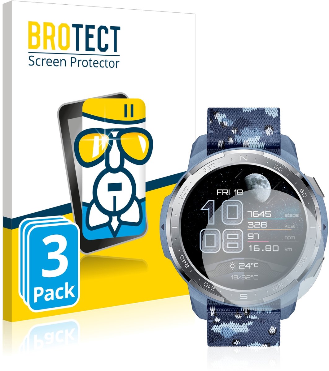 Screenprotector 3 Stuks voor Honor Watch GS Pro Beschermglas transparant