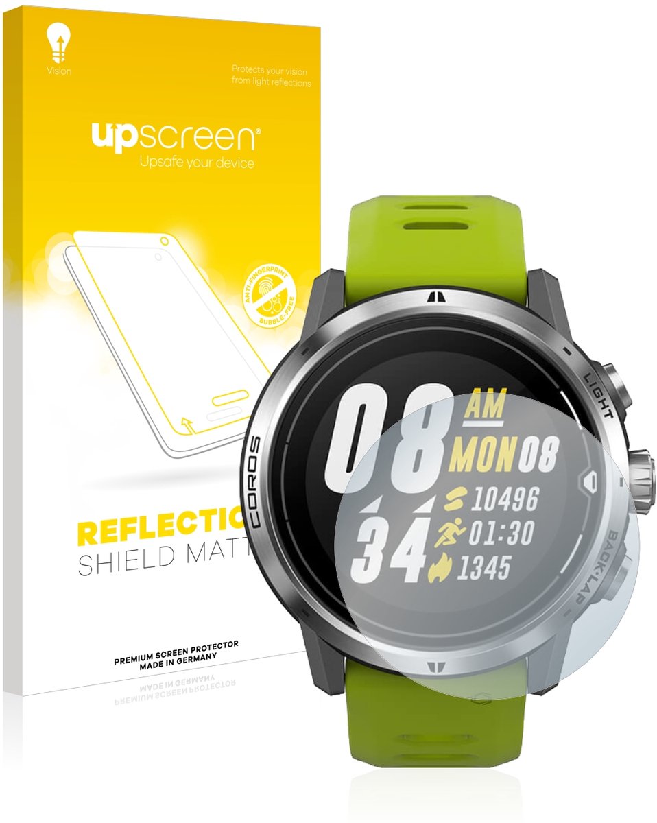 upscreen - Screenprotector voor Coros Apex Pro - Folie Beschermfolie anti glare matte