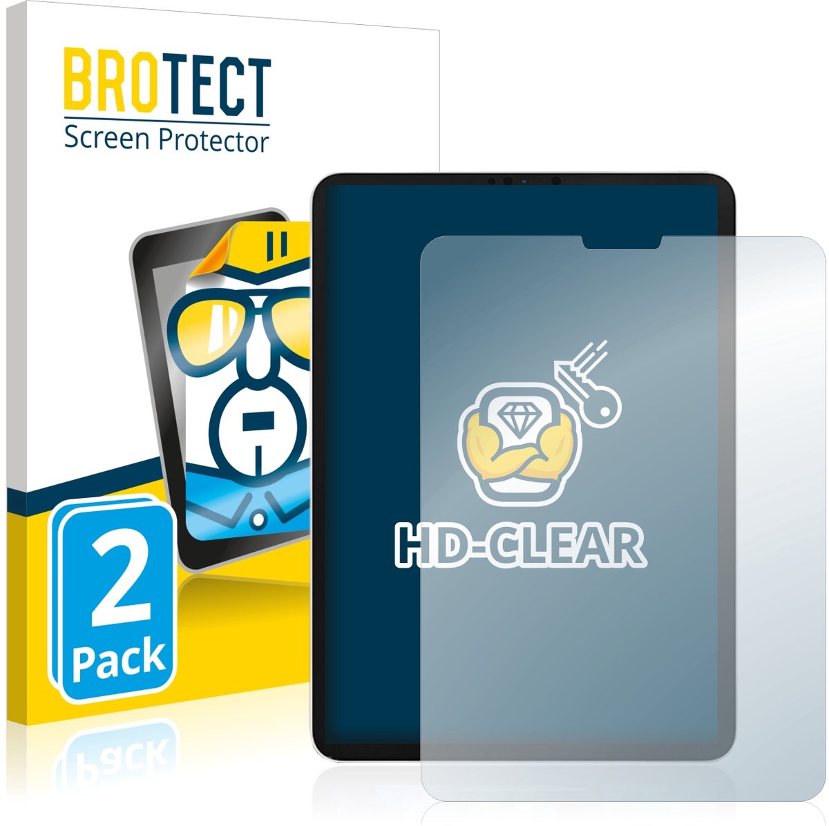 BROTECT - Screenprotector voor Apple iPad Pro 11" 2021 (3. Gen.) - Folie Beschermfolie transparant 2 Stuks