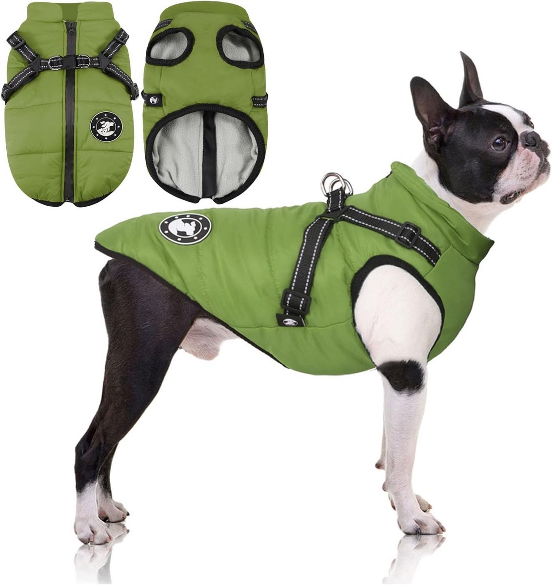 Waterdichte Hondenjas met Harnas voor Kleine Honden - Warm Wintervest