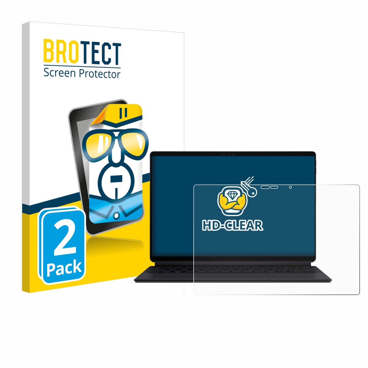 BROTECT - Screenprotector voor ASUS ProArt PZ13 - Folie Beschermfolie transparant 2 Stuks