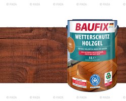 BAUFIX Buitenbeits – Teak – Zijdeglans – 5 Liter – Voor Schutting, Tuinhuis & Blokhut – UV- & Weerbestendig