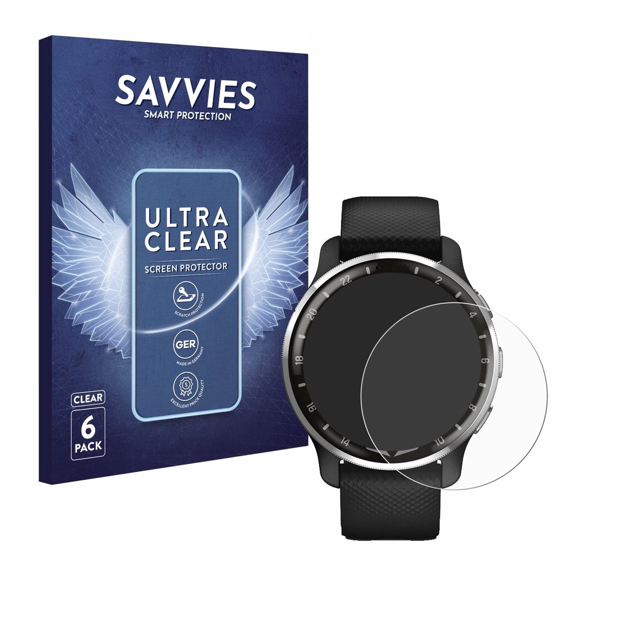 Savvies - Screenprotector voor Garmin D2 Air X10 - Folie Beschermfolie transparant 6 Stuks