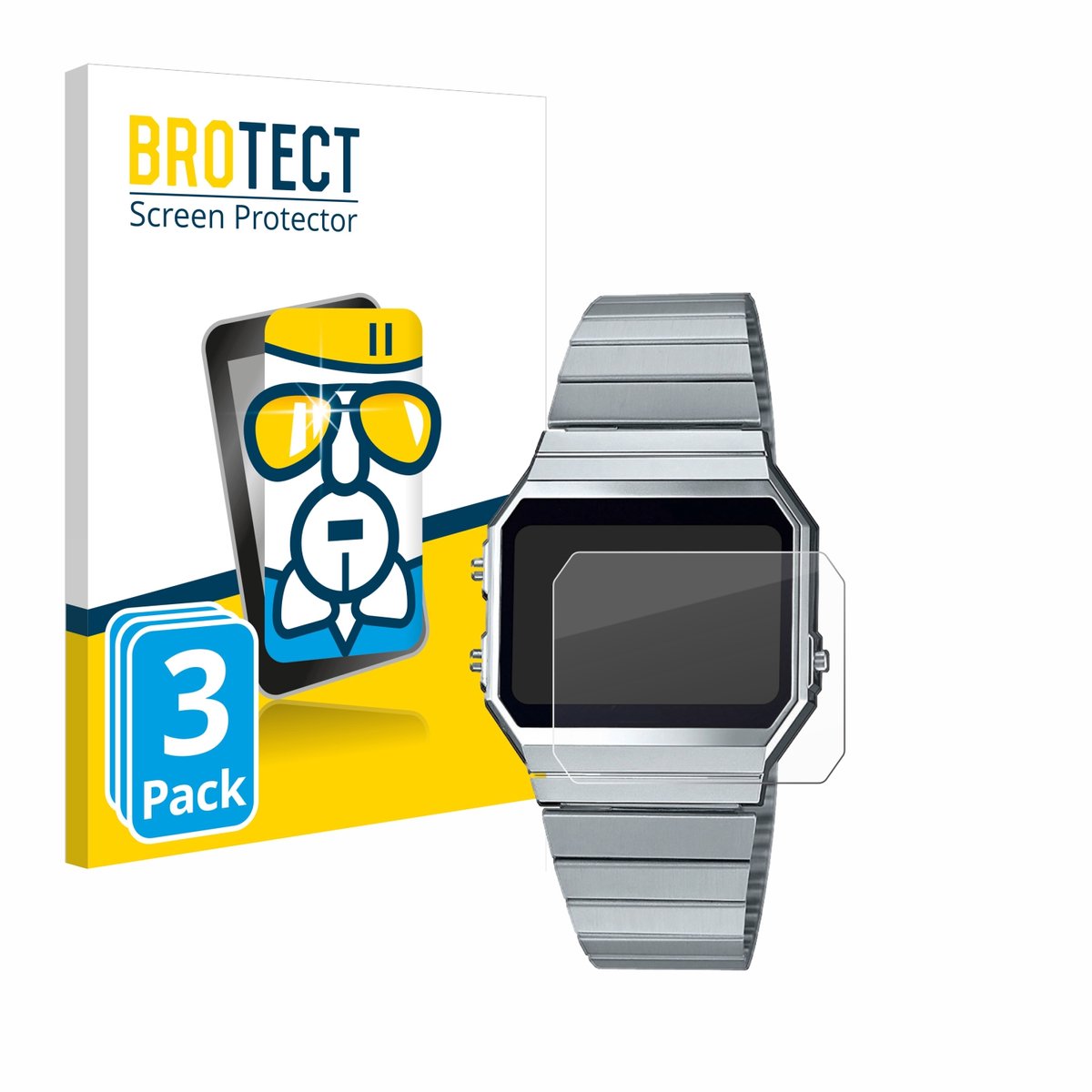 Screenprotector 3 Stuks voor Casio A700WE Beschermglas transparant