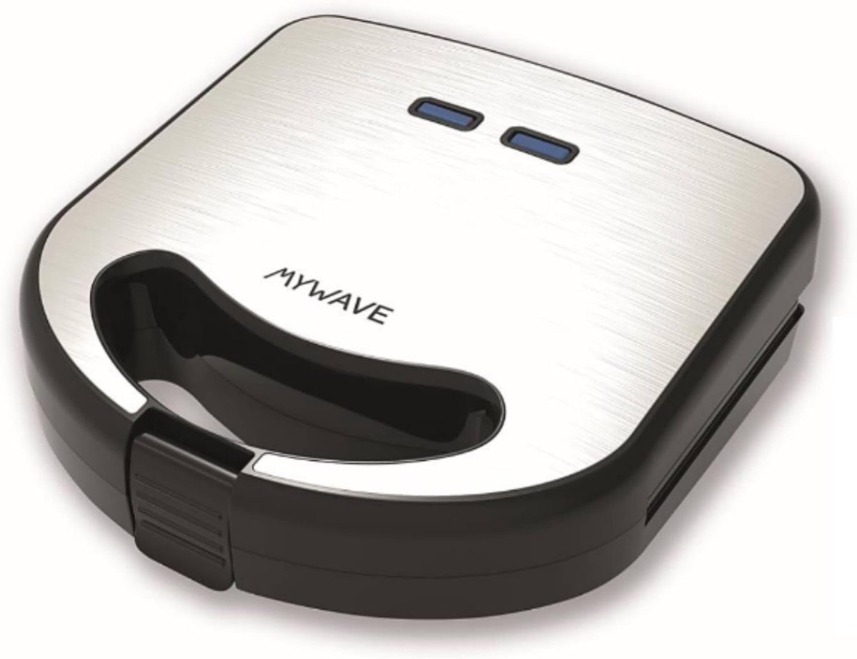 2-in-1 Sandwichmaker met Grillplaat - Afneembaar en Antiaanbaklaag