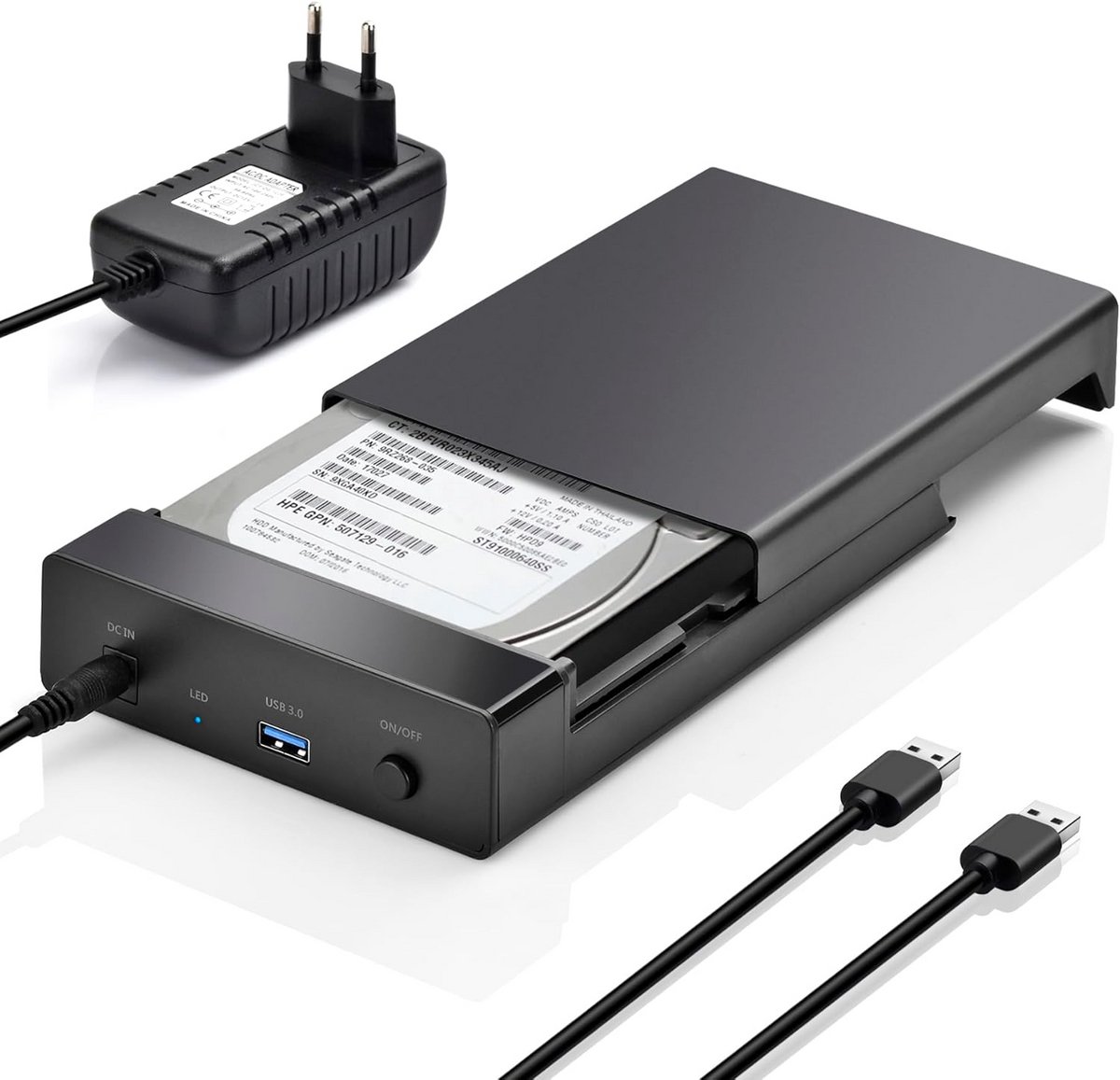Harde schijf docking station USB 3.0 SATA HDD/SSD voor 2,5 en 3,5 inch schijven