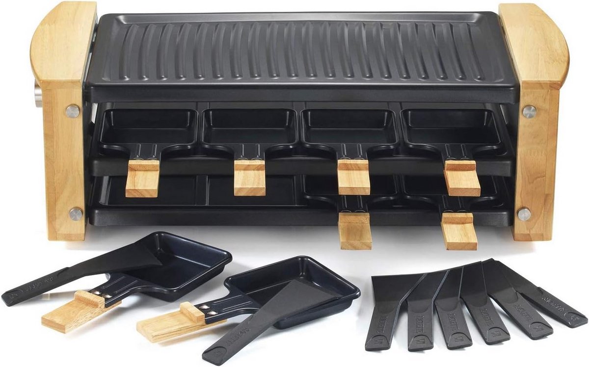 Raclettemachine voor 8 personen met grill - 1200W