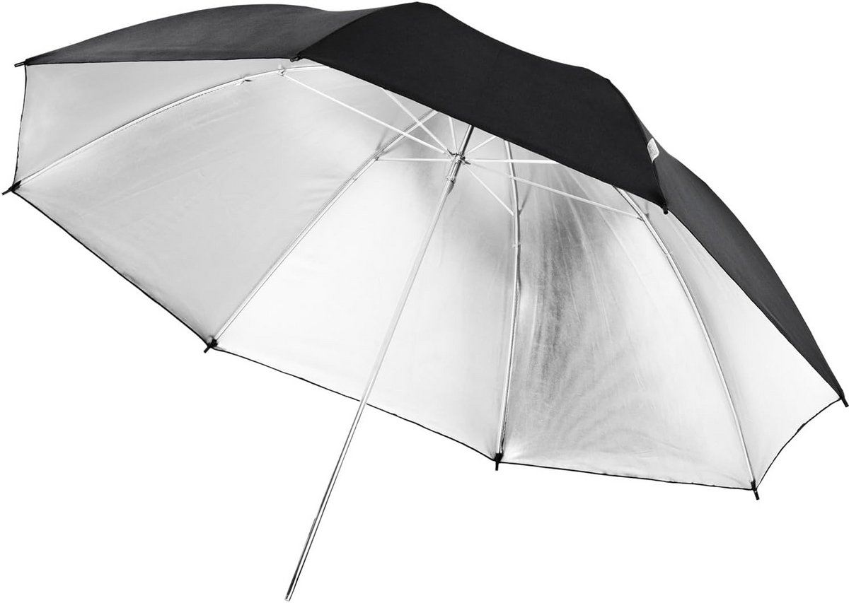 Reflecterende Paraplu 109 cm Zwart/Zilver voor Fotografie