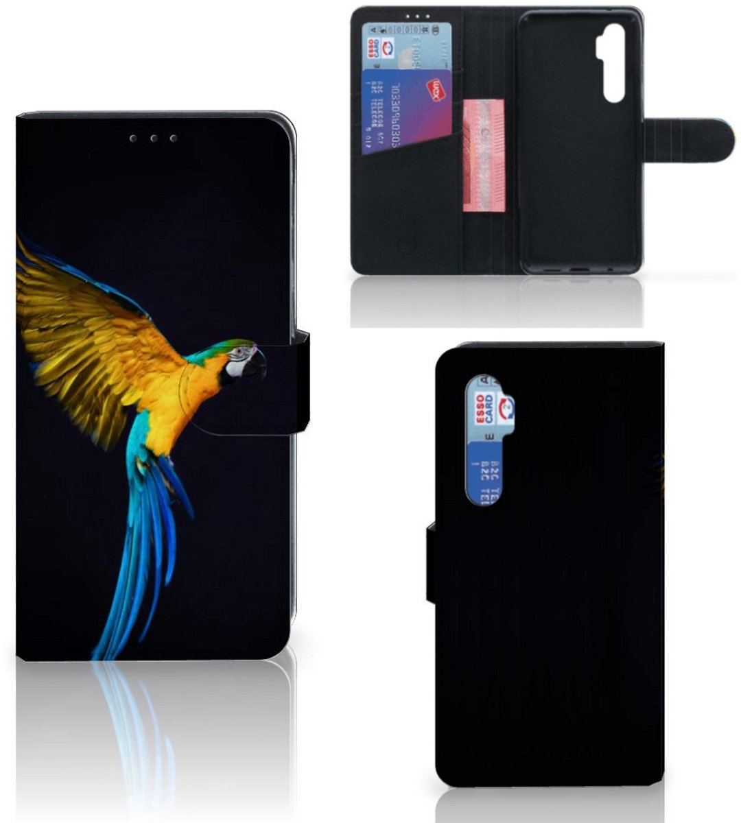 Xiaomi Mi Note 10 Lite Telefoonhoesje met Pasjes Papegaai