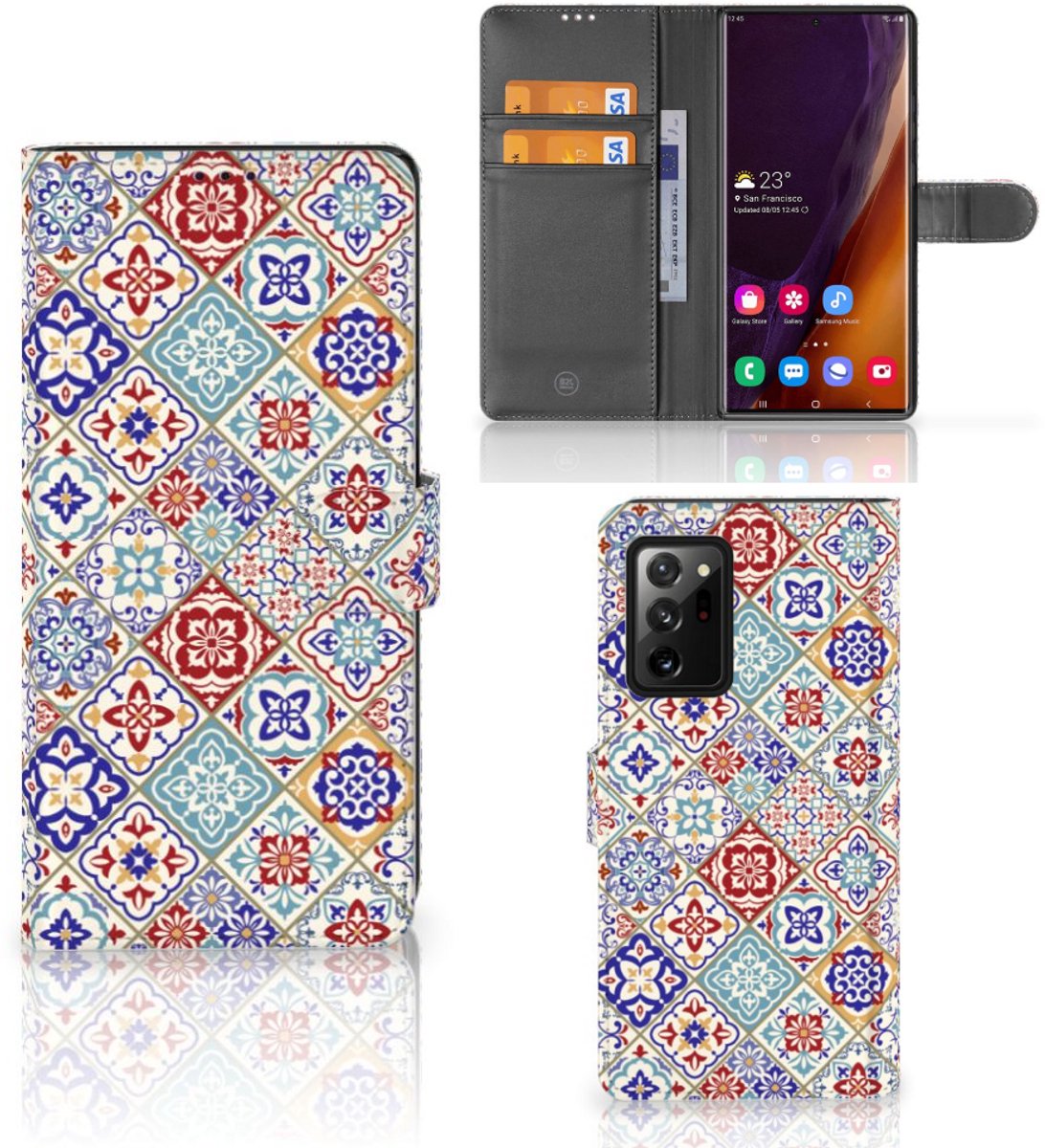 Samsung Galaxy Note20 Ultra Bookcase Tiles Color
