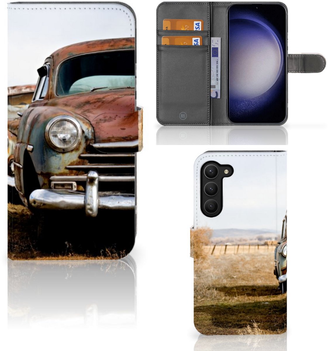 Samsung Galaxy S23 Plus Telefoonhoesje met foto Vintage Auto