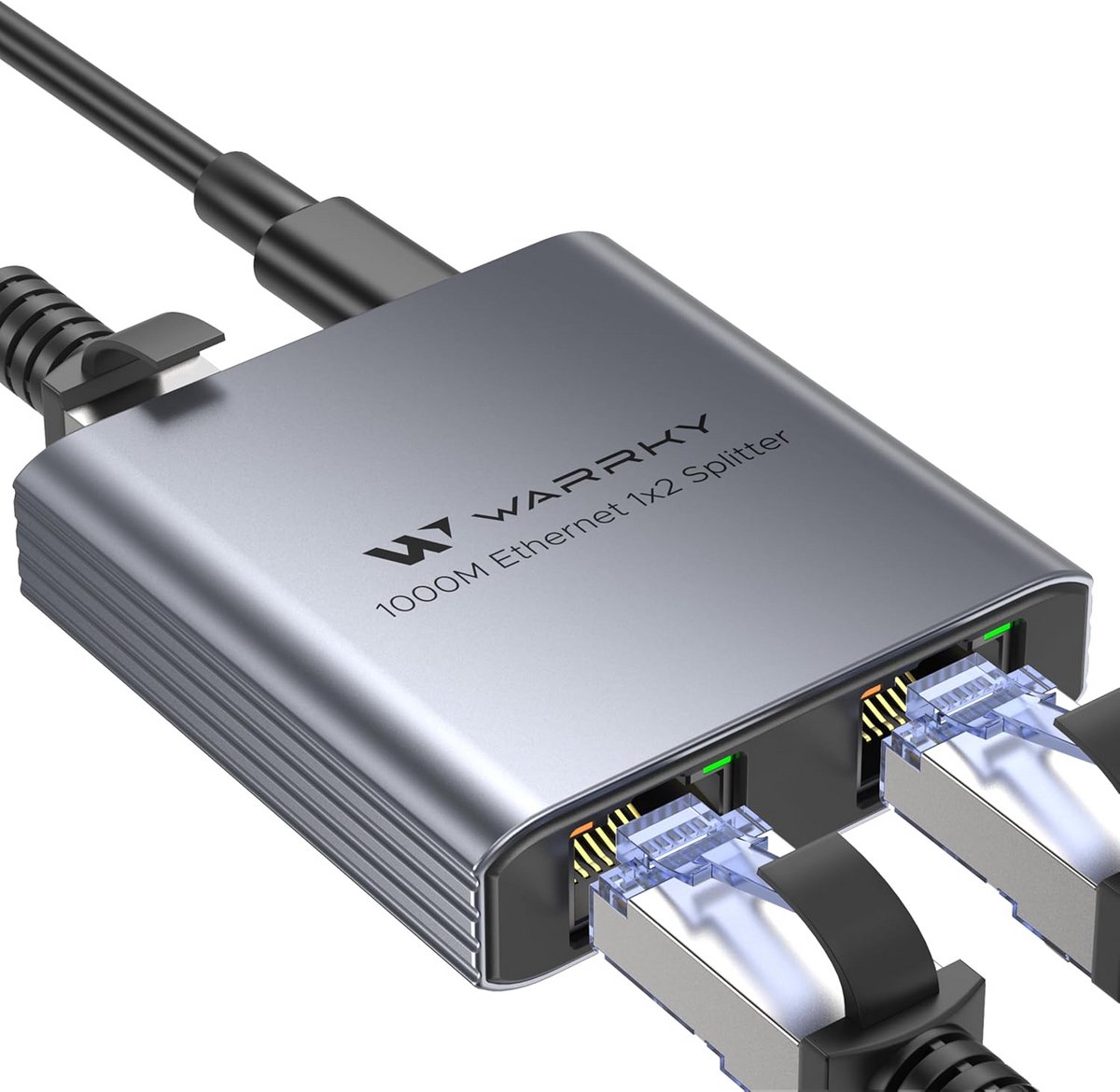 LAN-splitter 1 op 2 Gigabit Ethernet 1000 Mbps met Type-C Snoer