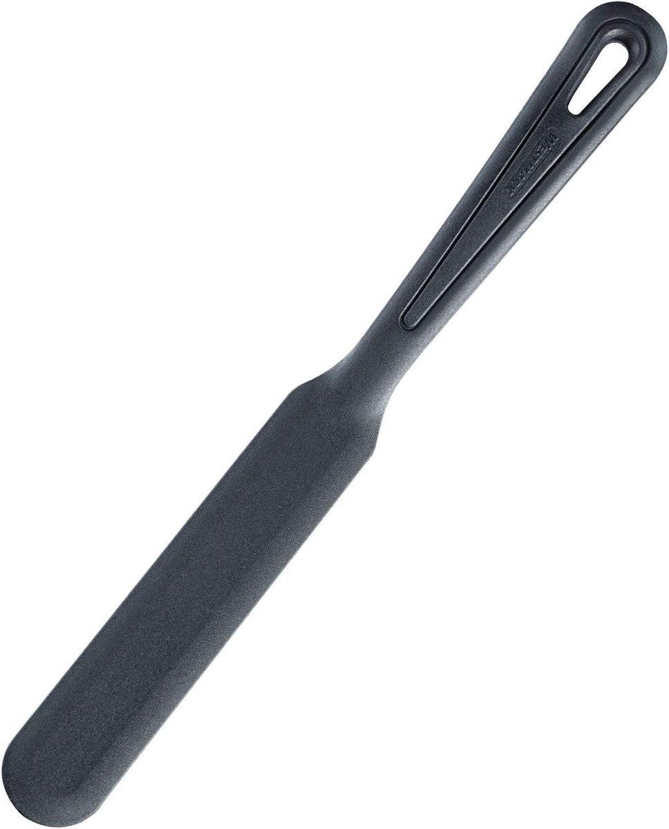 Pannenkoekspatel met Soft-Touch Handvat - 33 cm, Zwart