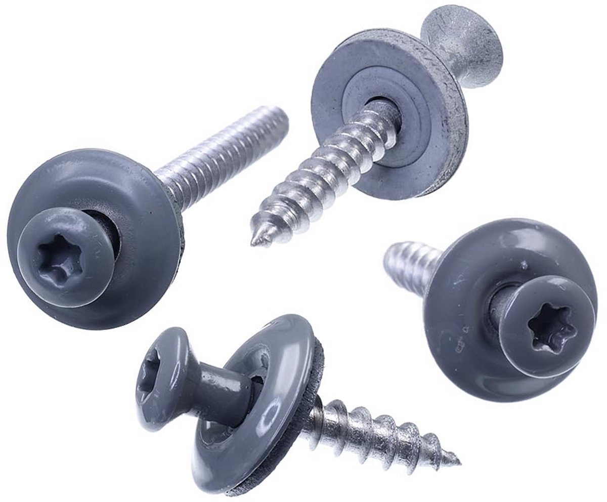 Doseerschroef 4,5 x 25 mm met EPDM Afdichtring - Roestvrij Staal, 100 Stuks