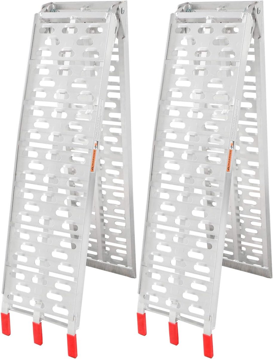 Inklapbare aluminium oprijplaten voor voertuigen - Max. 340 kg per stuk, antislip en ruimtebesparend