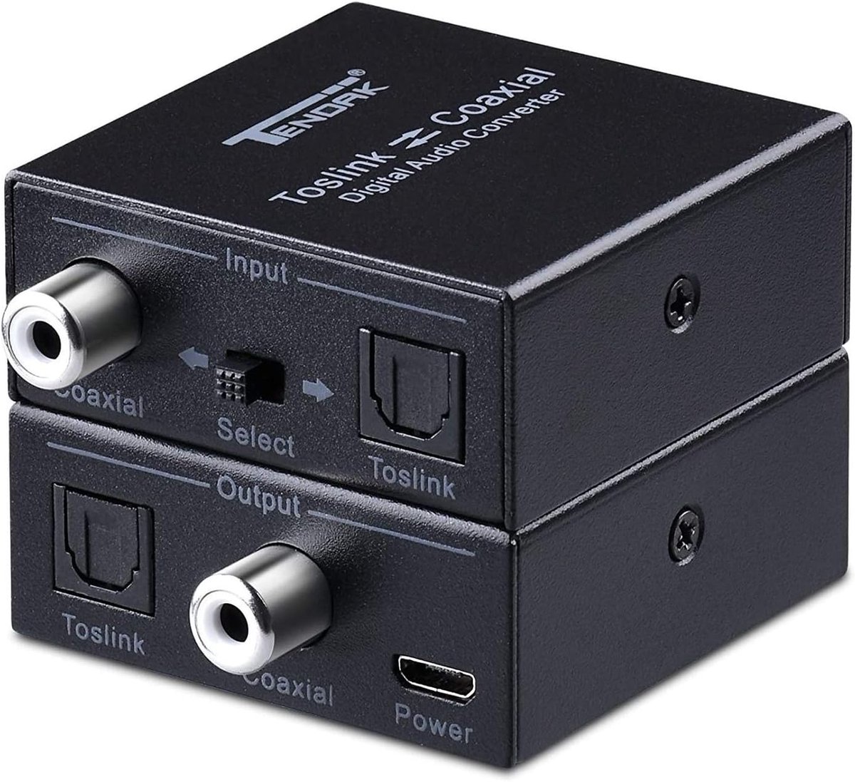Bidirectionele optische SPDIF Toslink naar coaxiale audioconverter - Digitale audiosplitter met USB-kabel