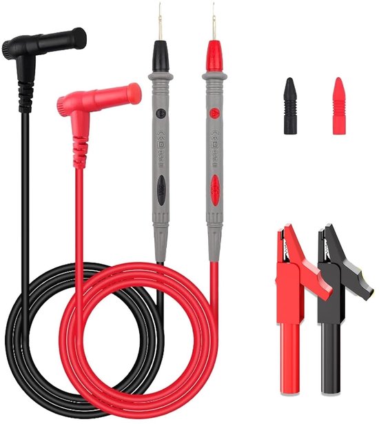 Foto: Multimeter meetleidingen set 2 stuks 1000 v 10 a 1 meter flexibele kabels voor elektronische testen