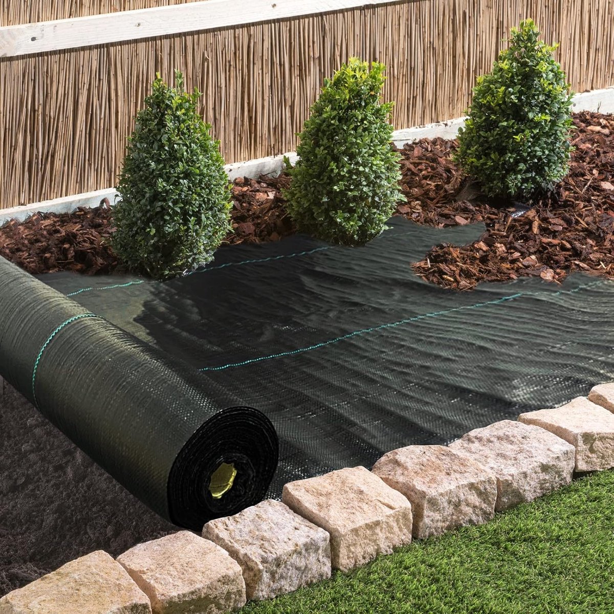 Onkruidwerend landschapsdoek 2 x 100,6 m - zwaar tuindoek en bodembedekkingsmat voor tuin