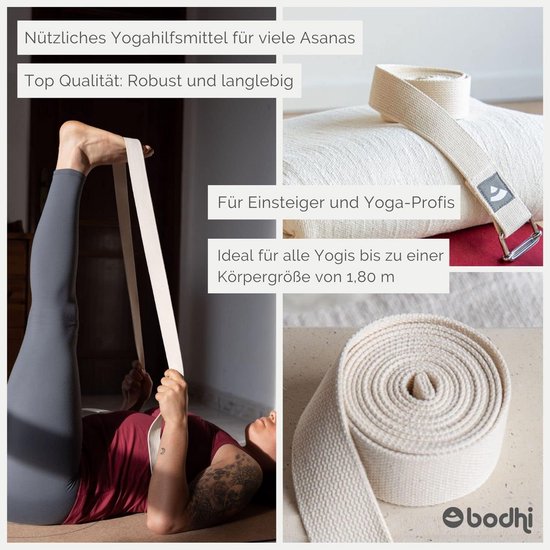 Yogariem van Katoen met Schuifgesp - Praktisch Yoga-Accessoire voor Beginners en Gevorderden — afbeelding 3