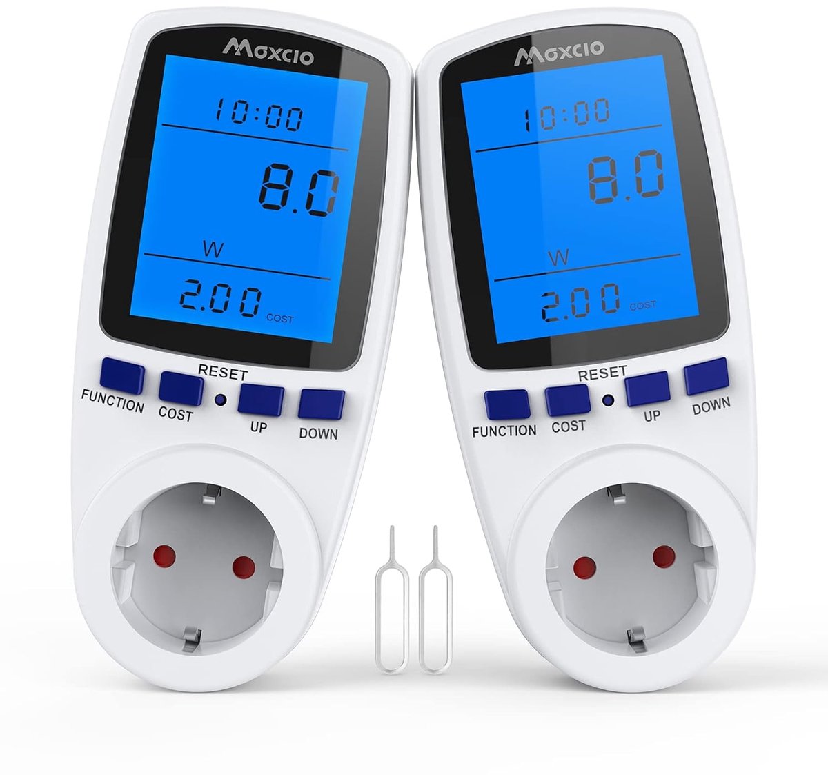 Energiekostenmeter met LCD-achtergrondverlichting voor stopcontact - Tot 3680 W / 16 A