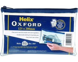 Helix Oxford 8" Clear Pencil Case