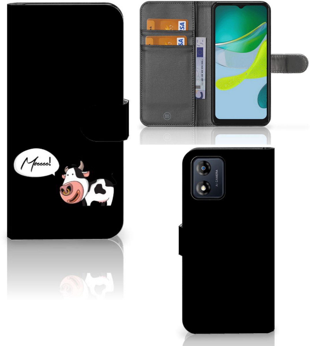 Motorola Moto E13 4G Leuk Hoesje Cow