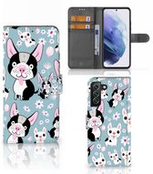 Flip Cover Samsung Galaxy S22 Plus Coque de téléphone cadeau pour petits-fils chiens