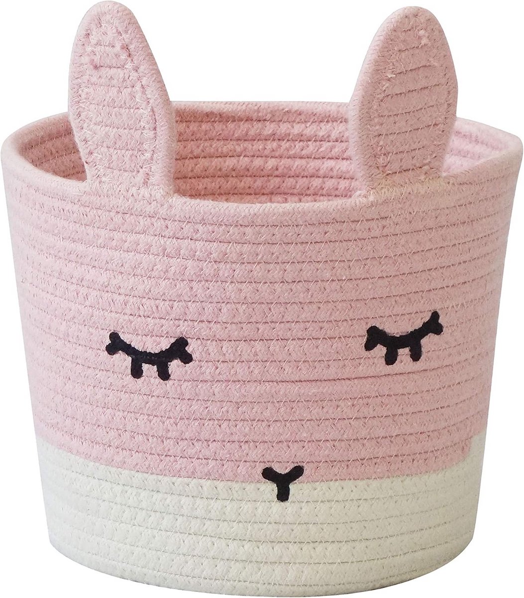 Kleine Katoenen Opbergmand voor Baby en Kinderen - Multifunctionele Organiser voor Speelgoed, Planten en Meer