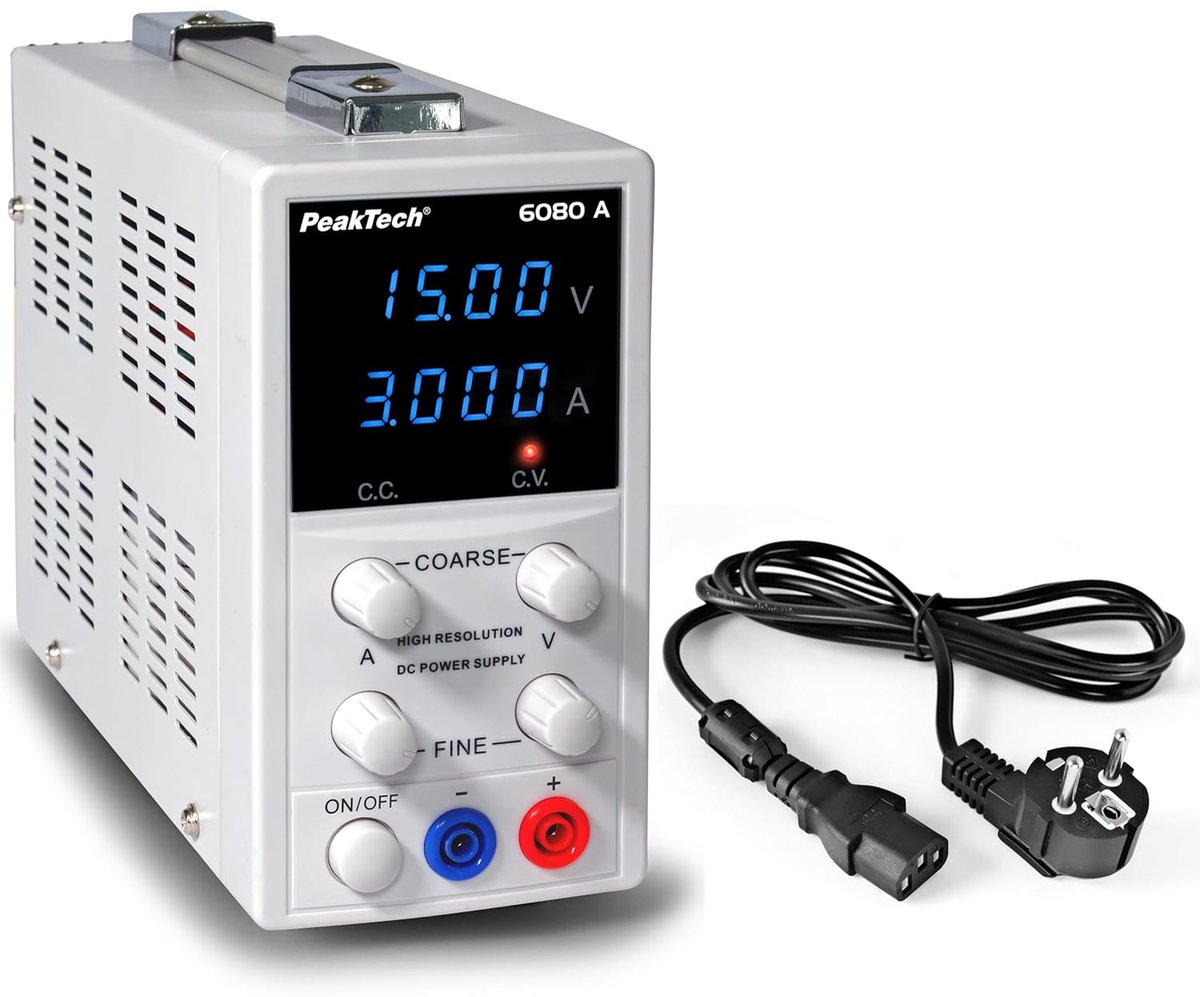 Laboratoriumvoeding 0-15V / 0-3A met Hoge Resolutie voor Precisiebehoeften