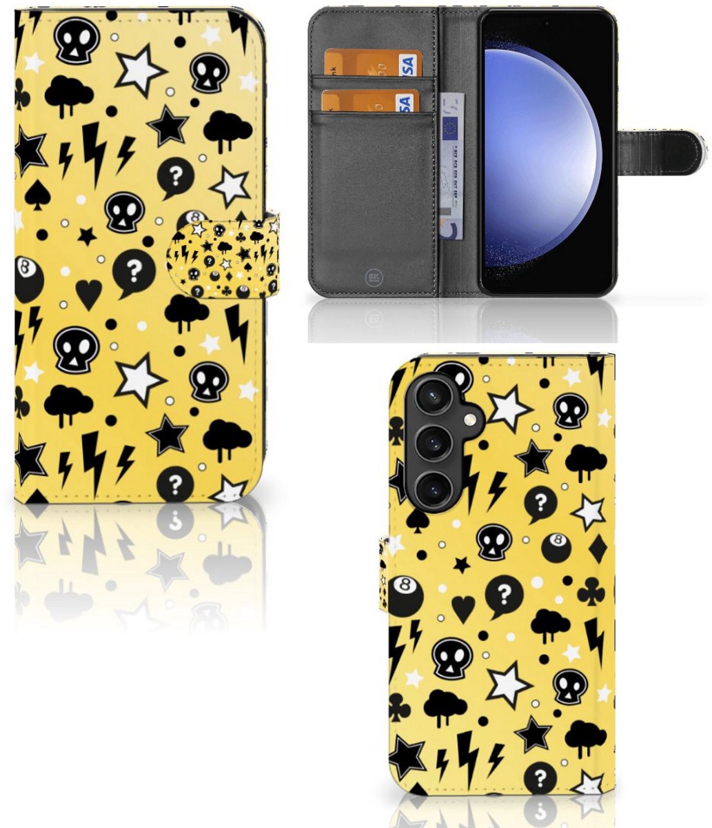 Telefoonhoesje met Naam Samsung Galaxy S23 FE Punk Geel