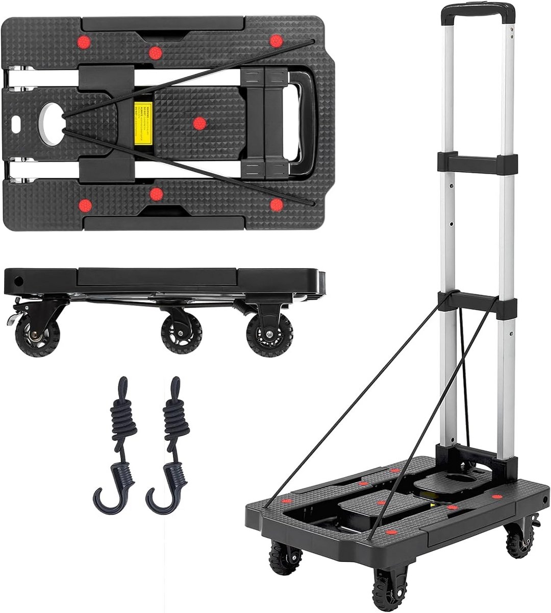 Opvouwbare Steekwagen 150KG - Draagbare Trolley voor Gemak in Huis en Tuin