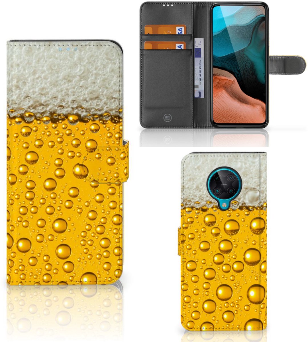 Book Case voor Xiaomi Poco F2 Pro Book Cover Bier