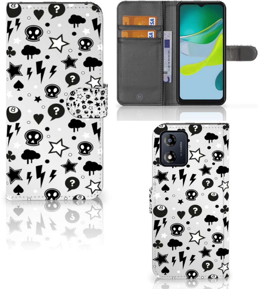 Telefoonhoesje met Naam Motorola Moto E13 4G Silver Punk