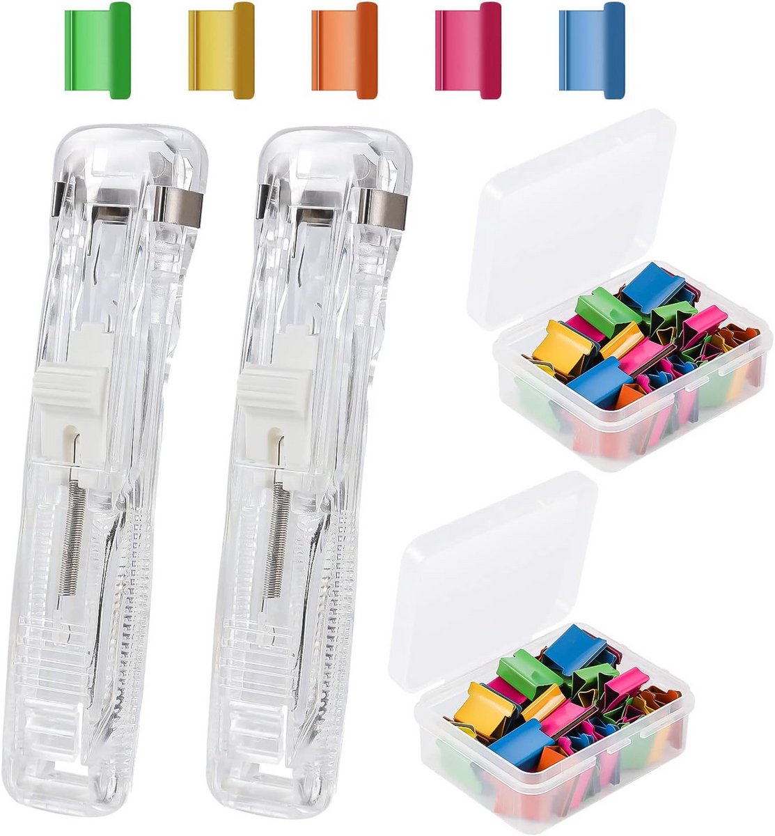 2 Stuks Clam Clip Dispensers en Navullingen voor Documenten