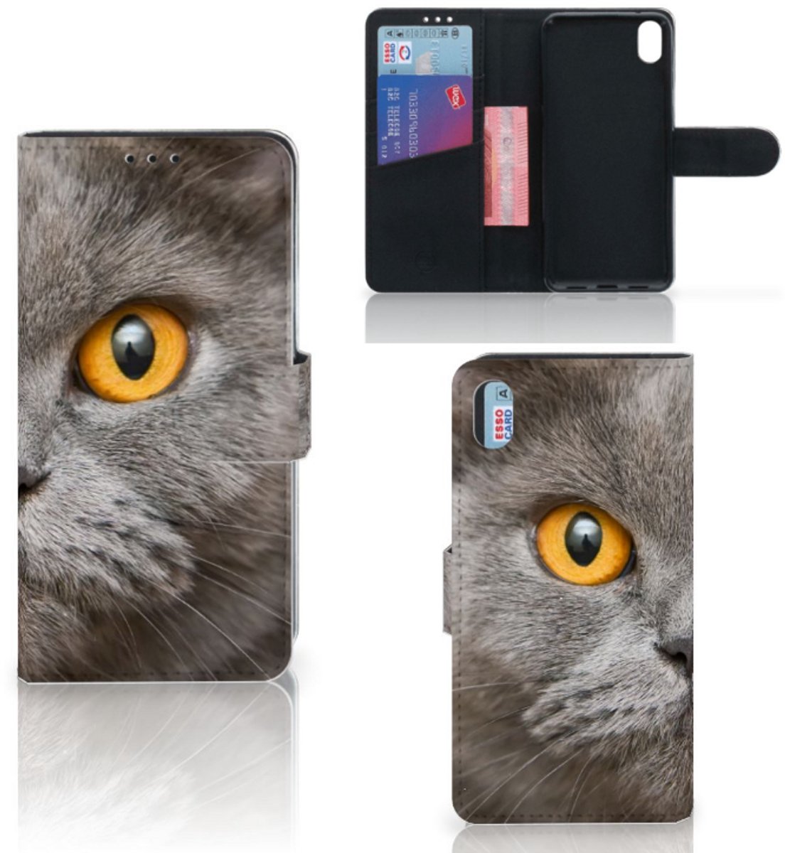 Book Case voor Telefoonhoesje met Pasjes Xiaomi Redmi 7A Britse Korthaar