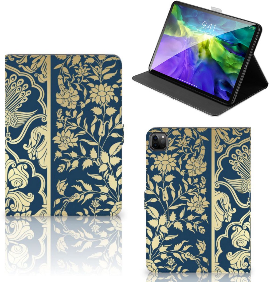 iPad Pro 11 2020/2021/2022 Tablet Cover Beige Flowers