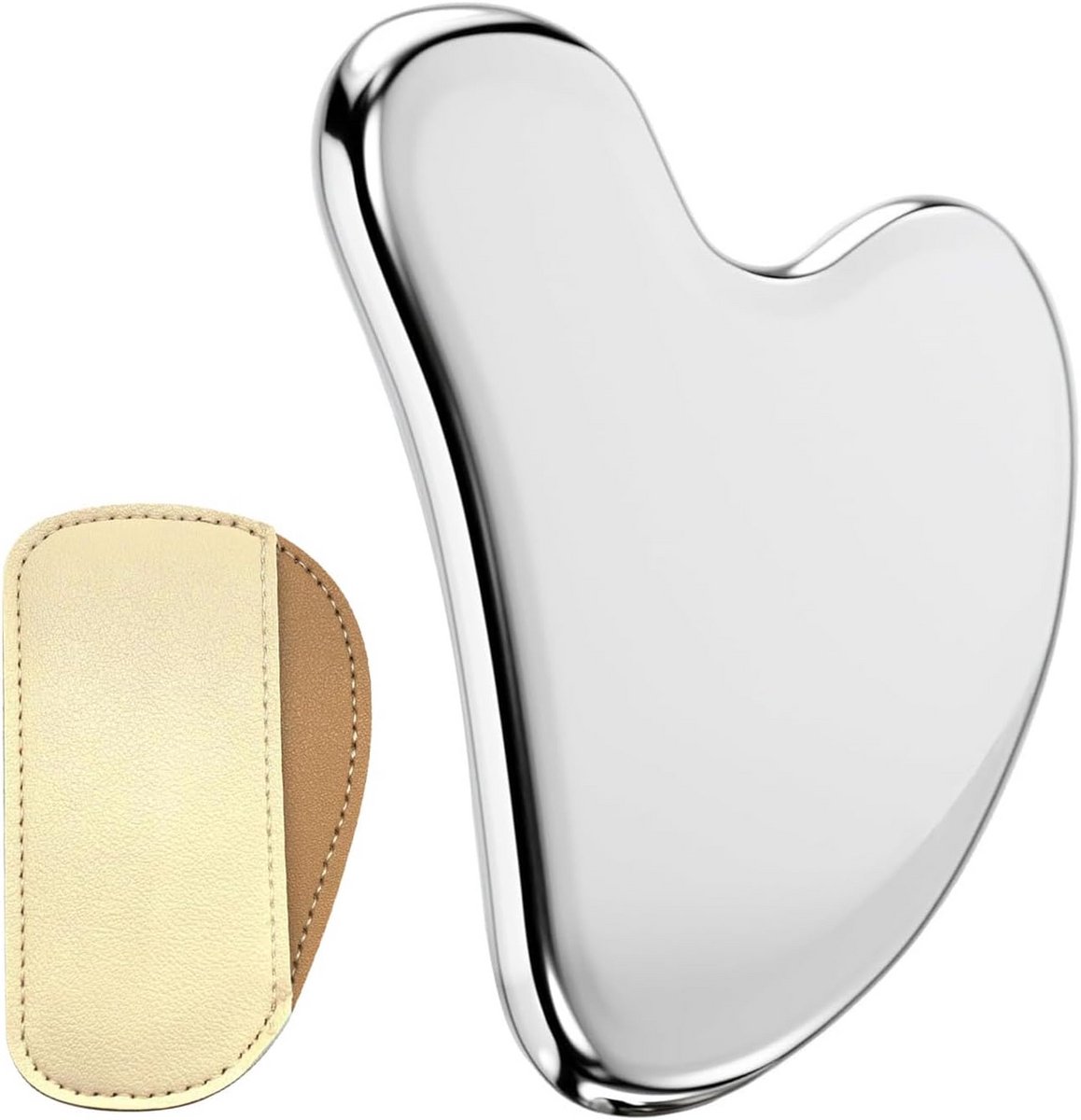Roestvrij Stalen Gua Sha Tool voor Gezichtsmassage en Lymfatische Drainage