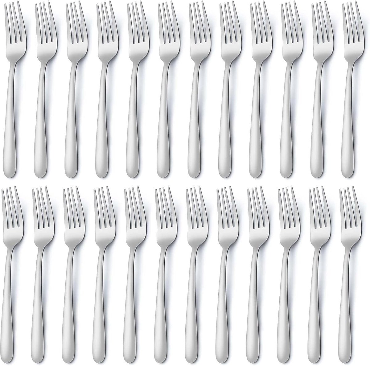 Roestvrij Stalen Vorkset - Set van 24 Stuks, 20,7 cm - Vaatwasmachinebestendig en Duurzaam