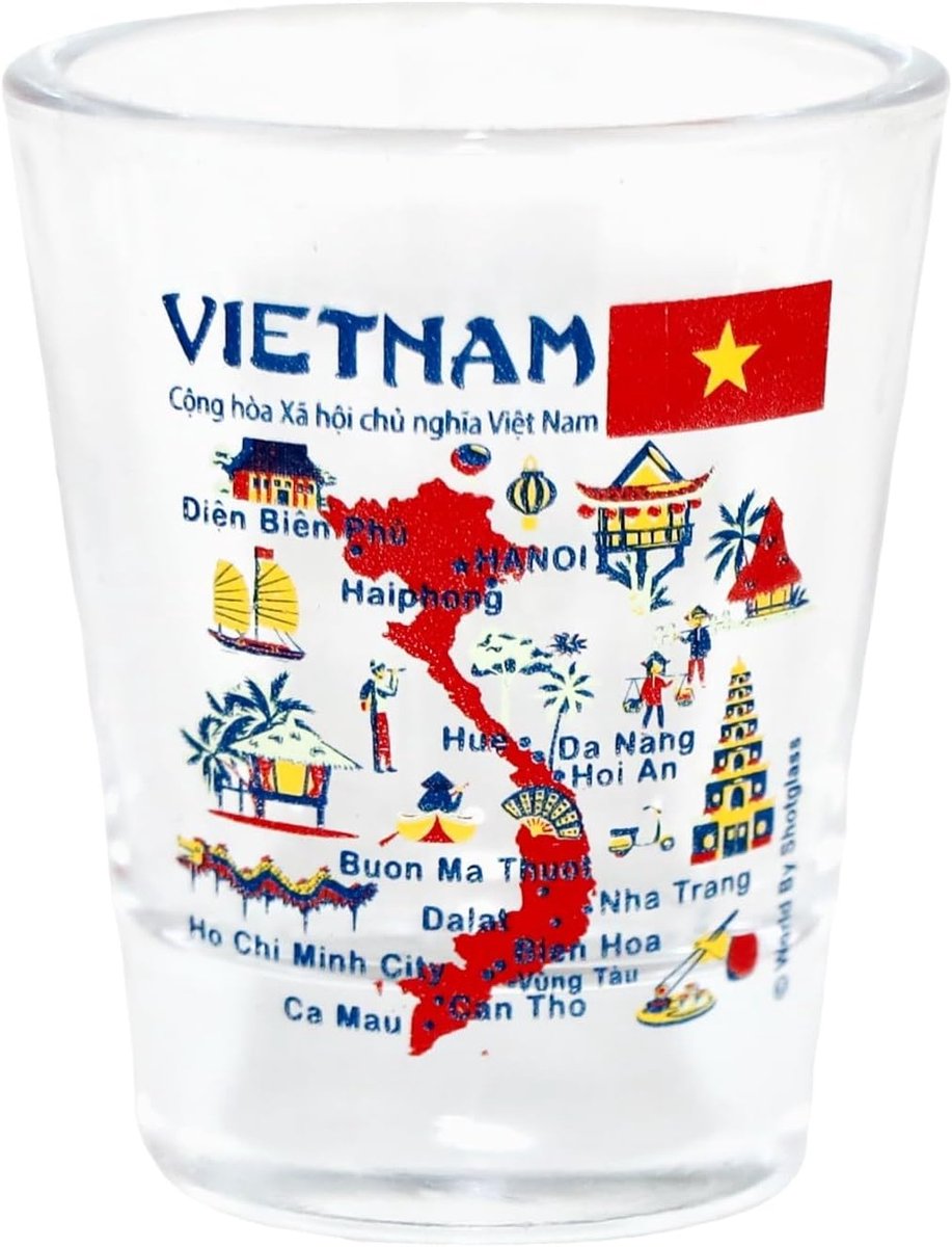Vietnam bezienswaardigheden collage shotglas