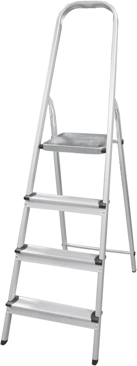 Vouwladder 4 Treden Aluminium voor Thuisgebruik - Maximaal 150 kg